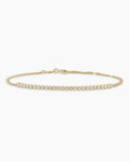 Classic Diamond Row Bracelet || option::14K Solid Gold
