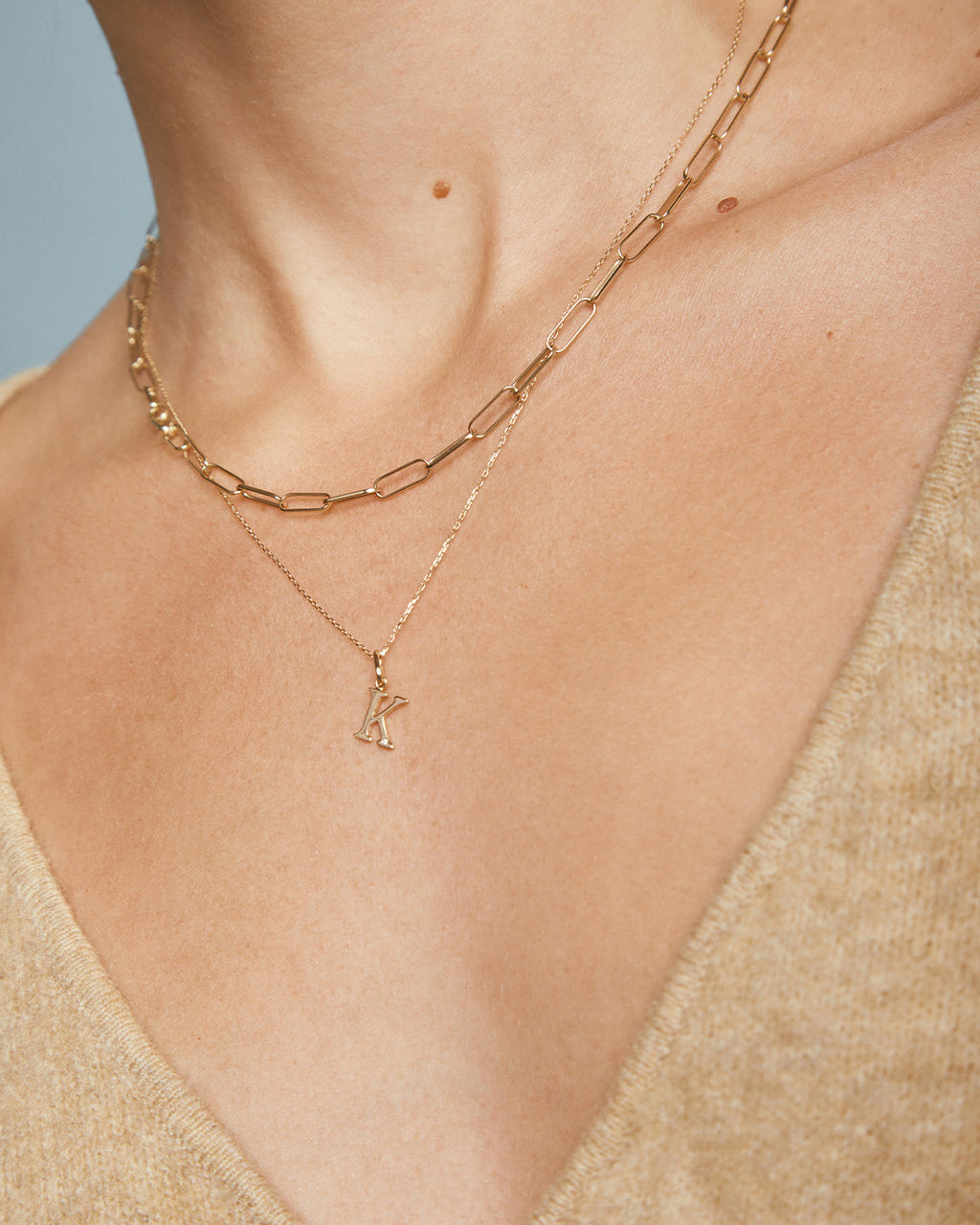 Diamond Vintage Alphabet Charm || option::14K Solid Gold, J