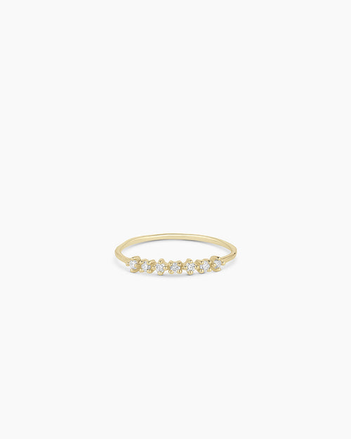 Diamond Row Ring || option::14K Solid Gold