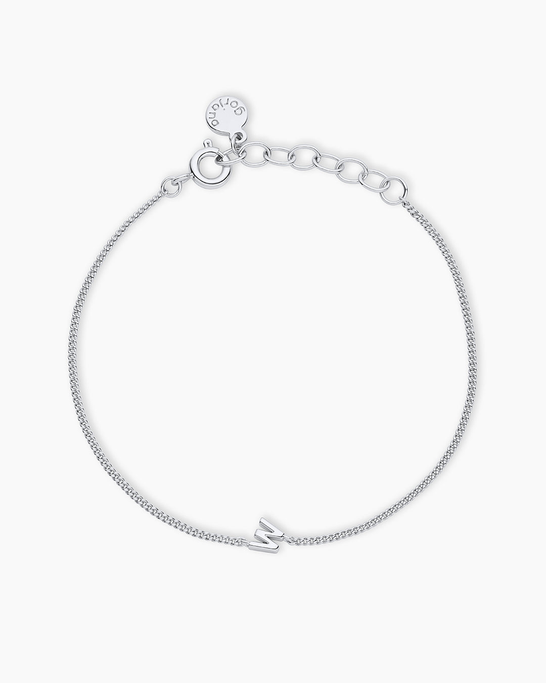 Wilder Mini Alphabet Bracelet || option:: Silver Plated, W