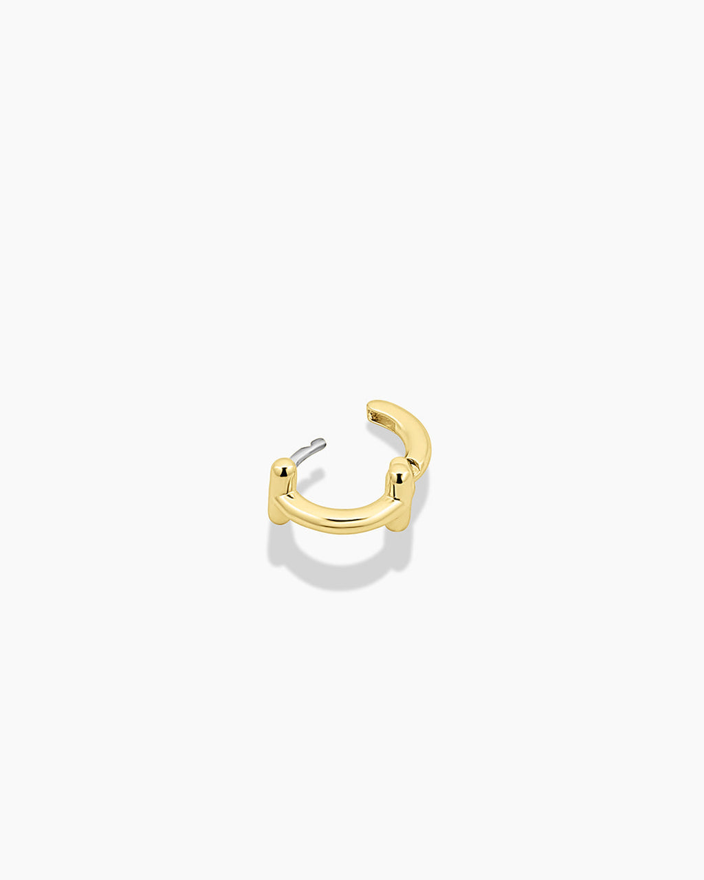 Alphabet Huggie || option::18K Gold Plated, I