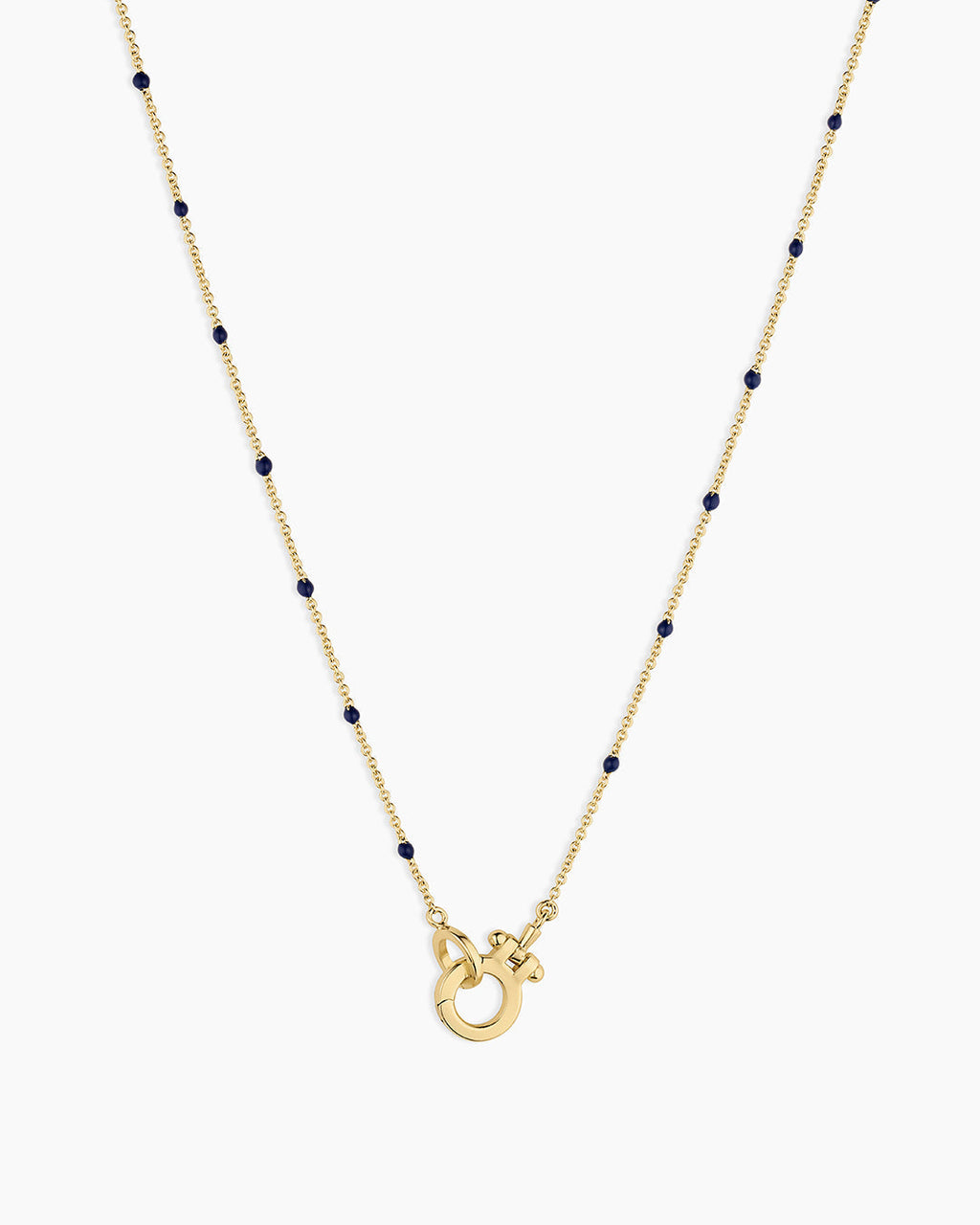 Capri Necklace || option::18K Gold Plated, Black