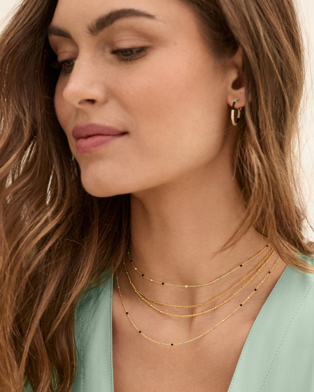Enzo Chain Necklace || option::18K Gold Plated
