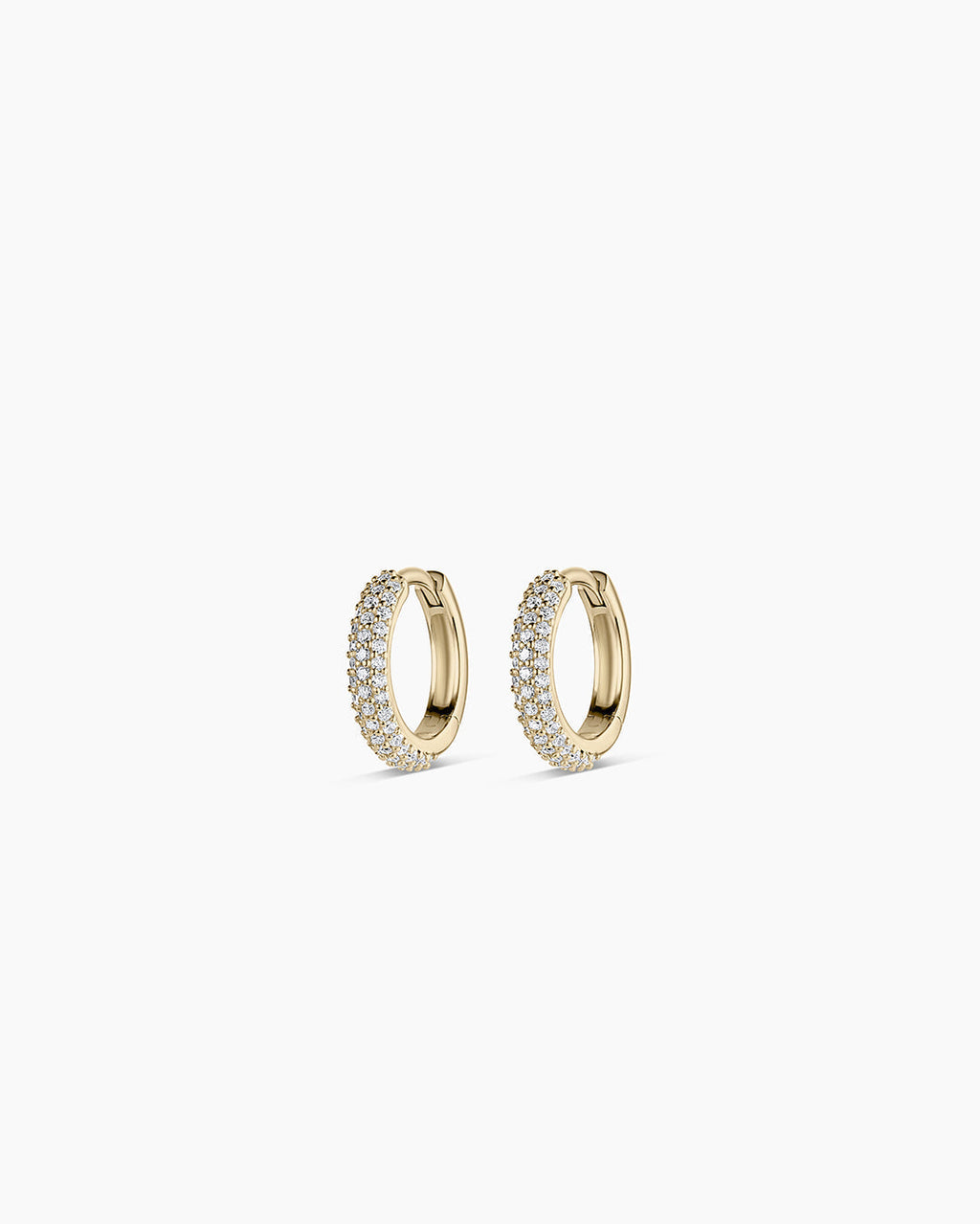 Diamond Paseo Huggies || option::14K Solid Gold