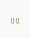 Diamond Paseo Huggies || option::14K Solid Gold