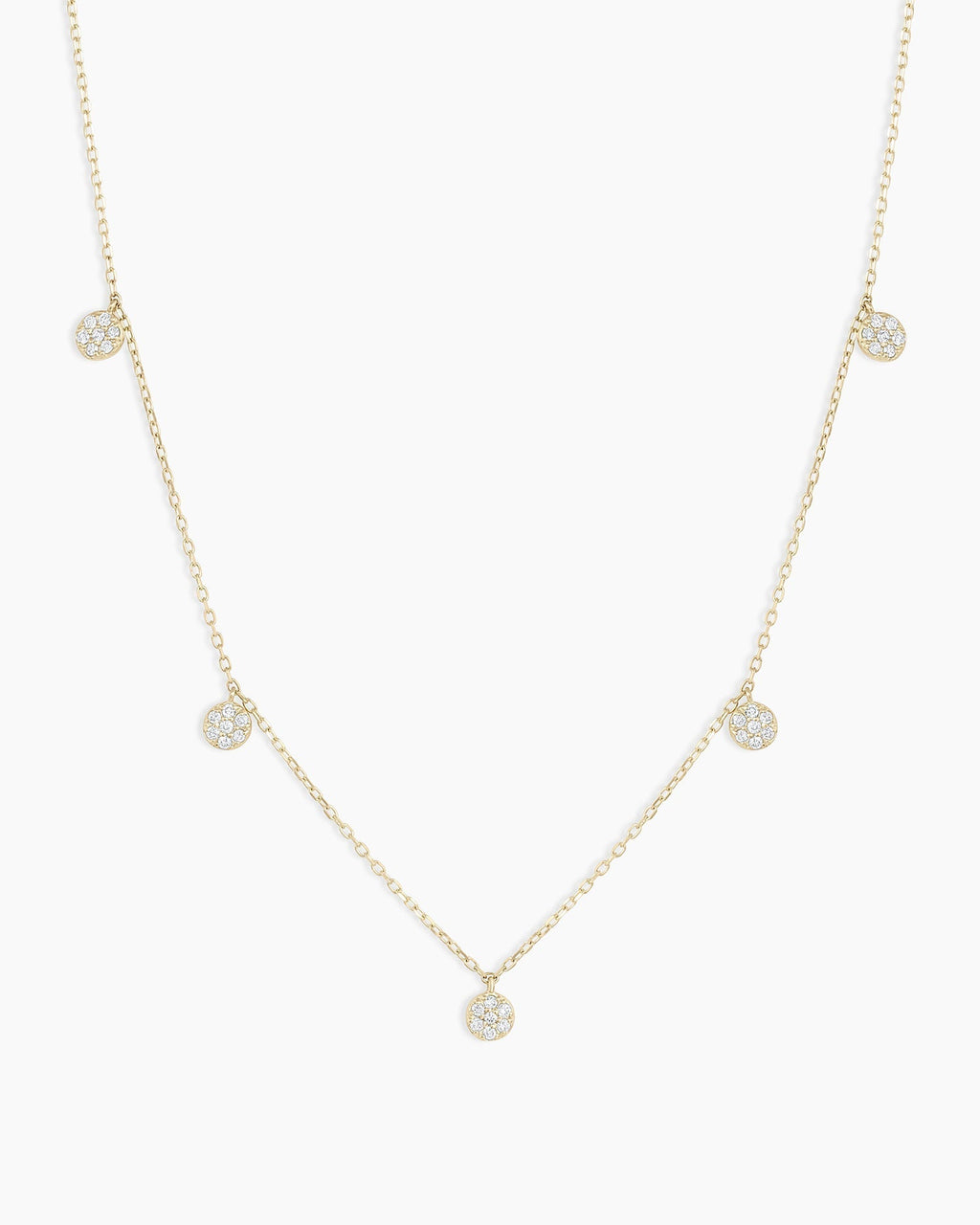 Diamond Pavé Flutter NecklaceDiamond Necklace || option::14K Solid Gold