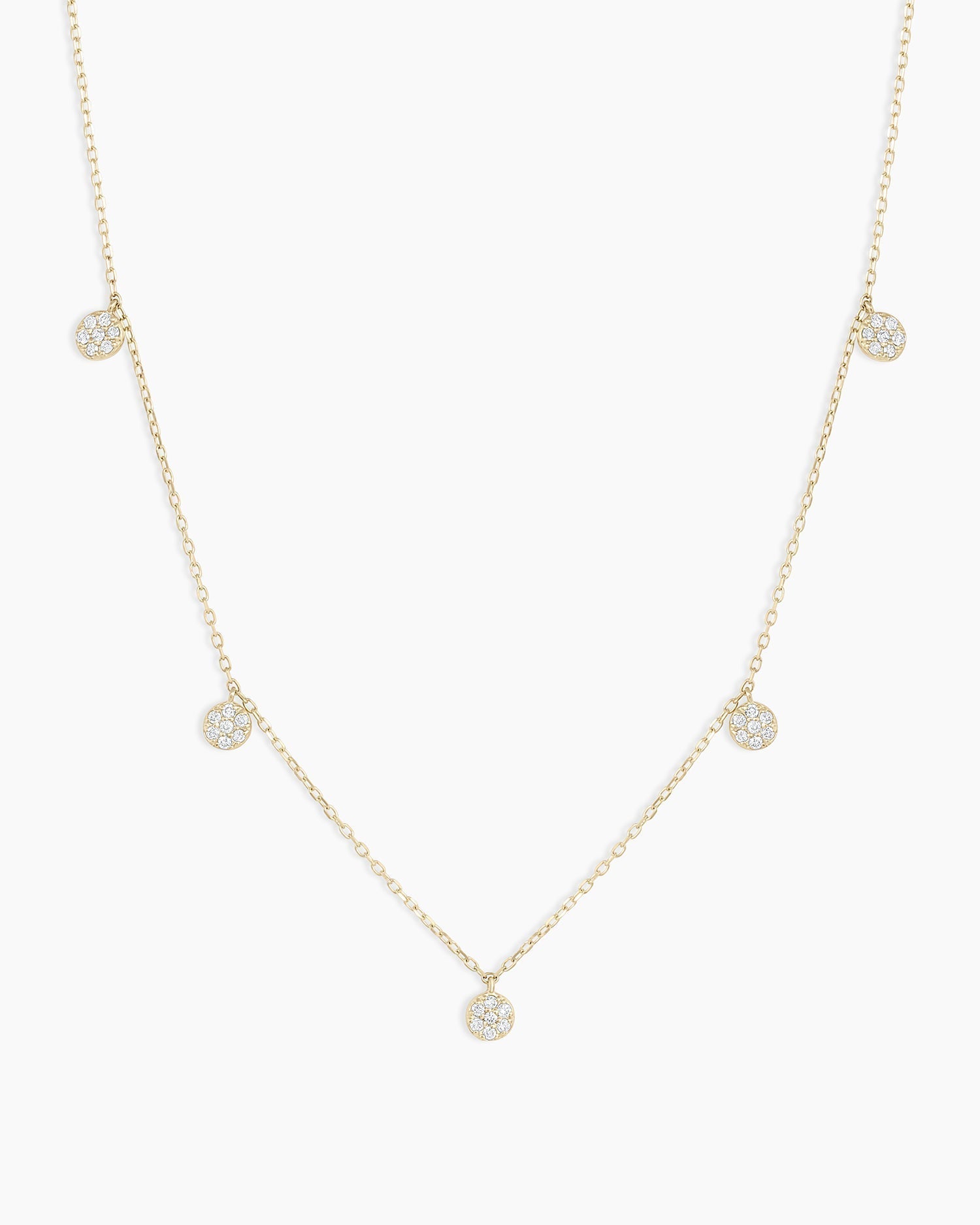 Diamond Pavé Flutter NecklaceDiamond Necklace || option::14K Solid Gold