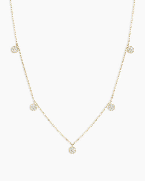 Diamond Pavé Flutter NecklaceDiamond Necklace || option::14K Solid Gold