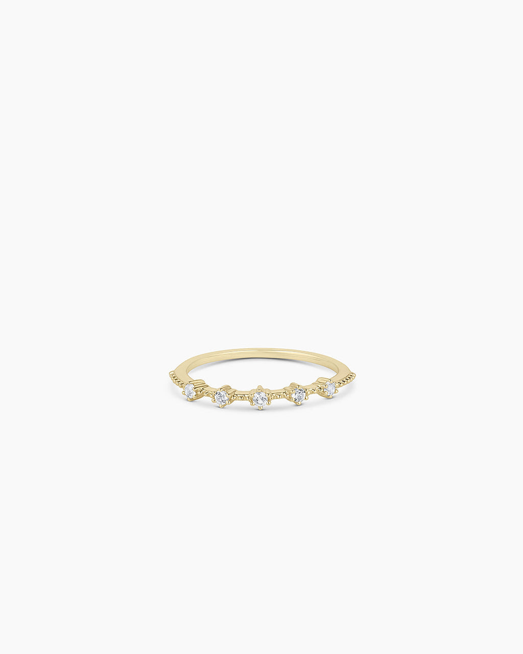 Cluster White Topaz Ring || option::14K Solid Gold