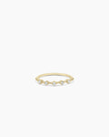 Cluster White Topaz Ring || option::14K Solid Gold