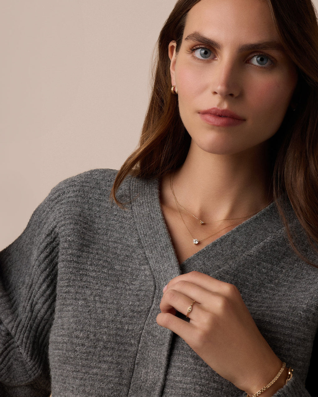 Lab Grown Diamond Heart Necklace || option::14K Solid Gold