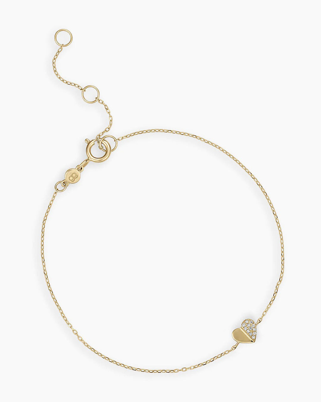 Diamond Bond Bracelet Set || option::14K Solid Gold, Single - Diamonds Right