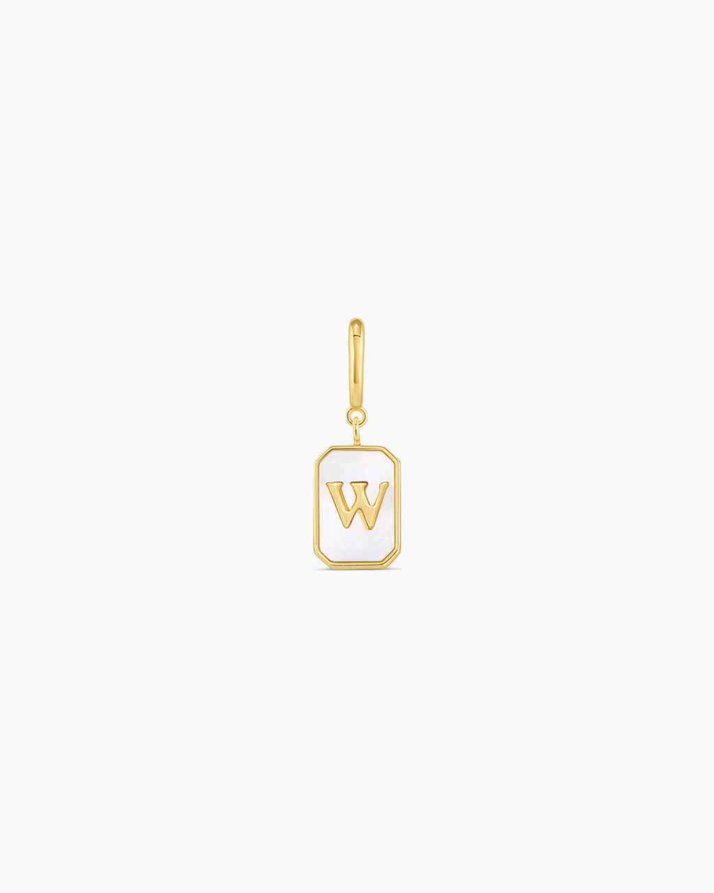 Vintage Alphabet Parker Charm #W || option::18K Gold Plated, W