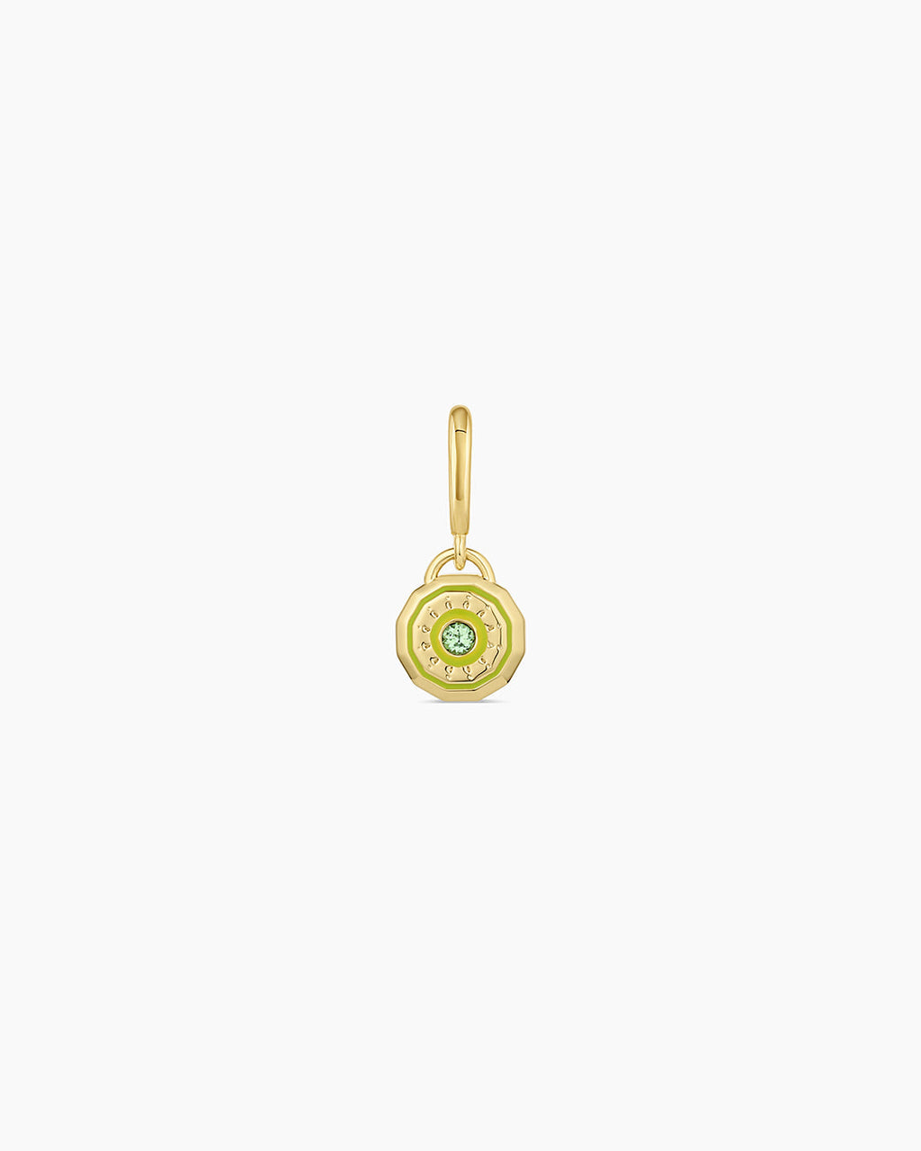 Birthstone Parker Charm || option::18K Gold Plated, Peridot - August