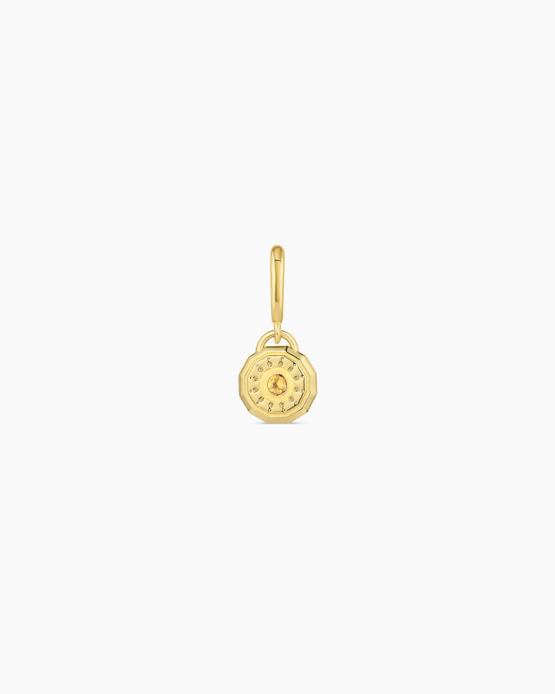 Birthstone Parker Charm || option::18K Gold Plated, Citrine - November
