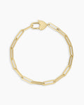 Heart Padlock Bracelet || option::18K Gold Plated