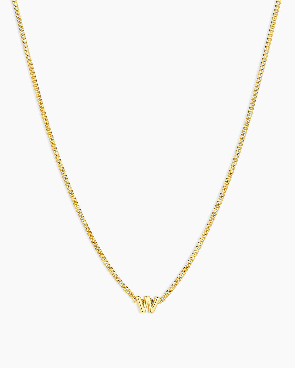 Wilder Mini Alphabet Necklace || option::18K Gold Plated, W