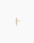 Diamond Bar Stud || option::14K Solid Gold