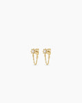 Sun Chain Huggies || option::18K Gold Plated