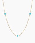 Turquoise Newport Necklace || option::14K Solid Gold