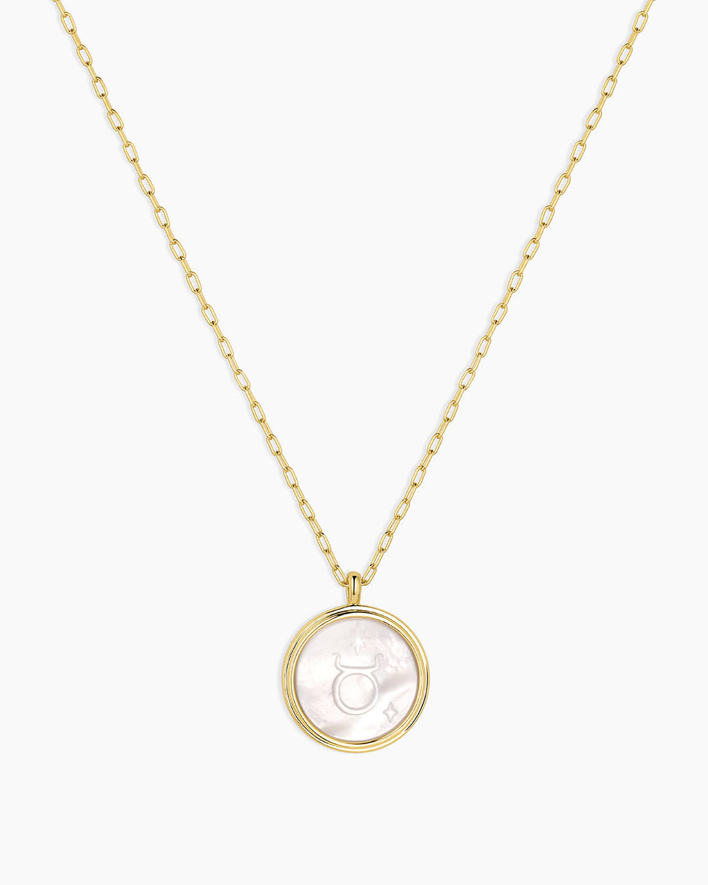 Zodiac Necklace - Gemini, Astrology Coin Necklace, Gemini Necklace || option::18K Gold Plated, Taurus