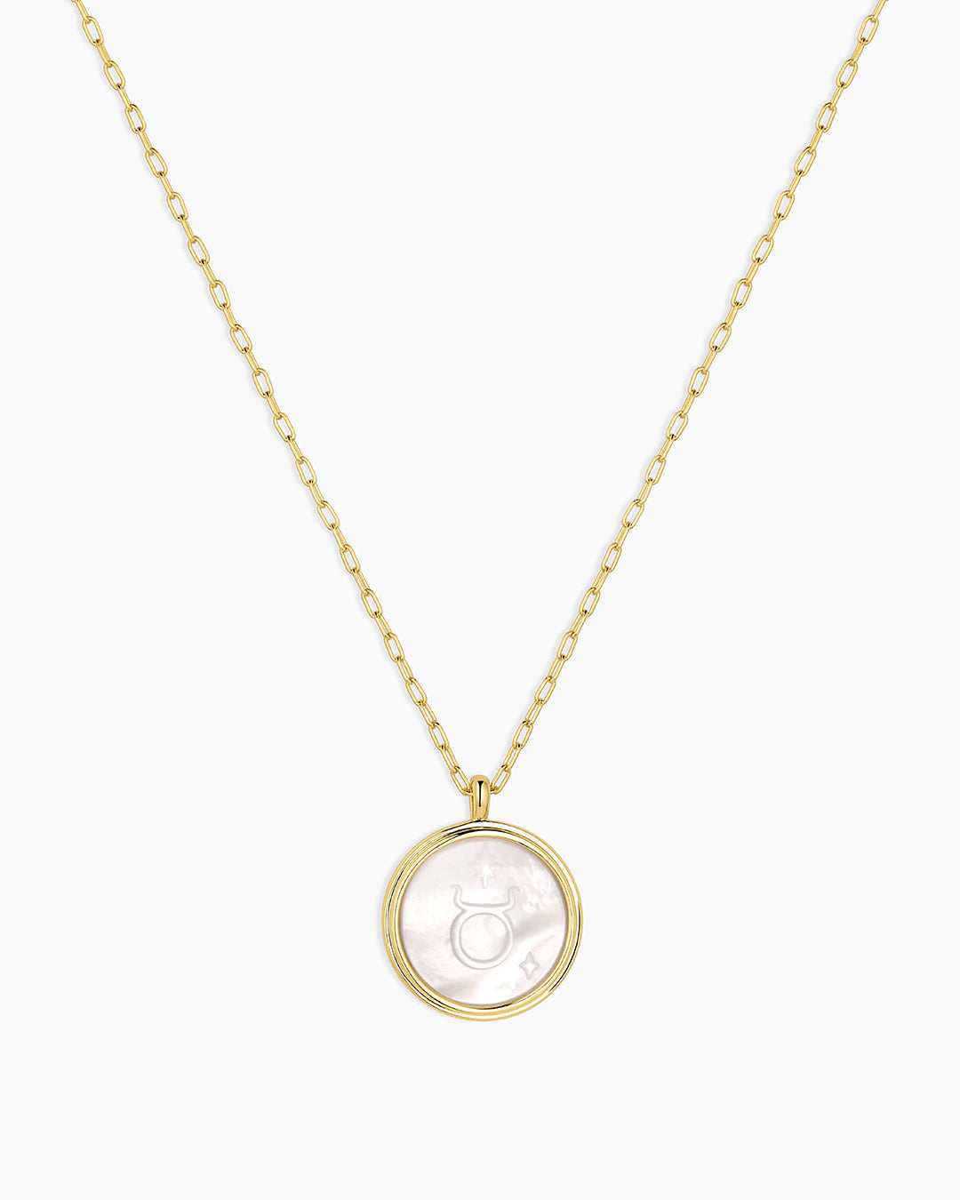 Zodiac Necklace - Gemini, Astrology Coin Necklace, Gemini Necklace || option::18K Gold Plated, Taurus