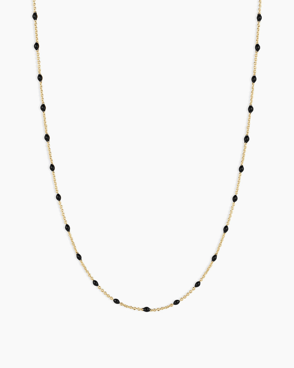 Capri Necklace || option::18K Gold Plated, Black