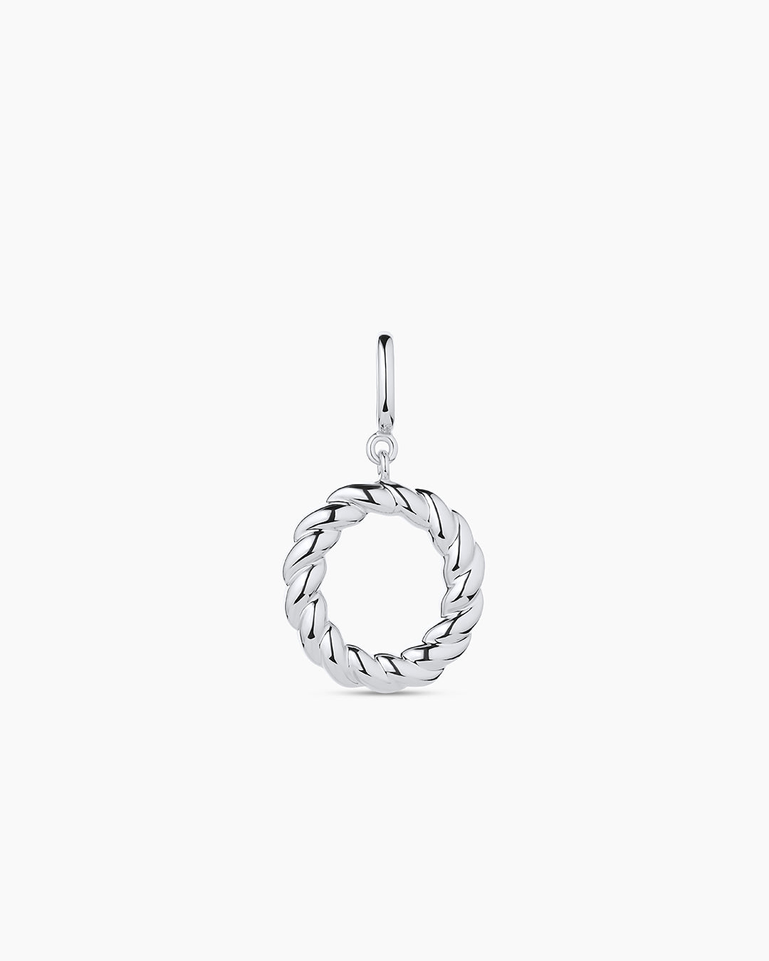 Crew Alphabet Statement Charm || option::Silver Plated, O