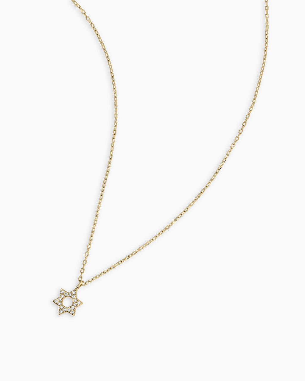 Diamond Star Of David Necklace || option::14K Solid Gold