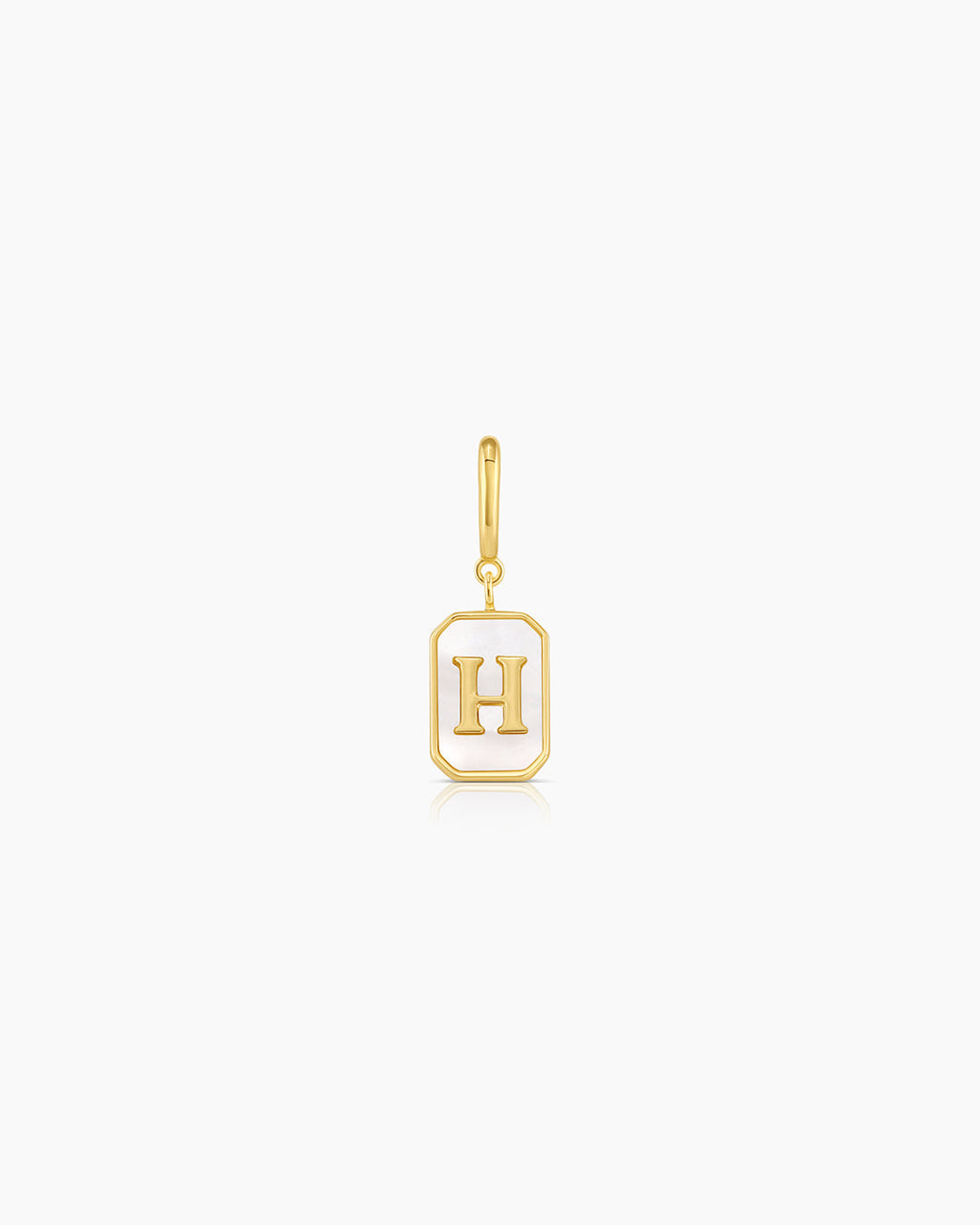 Vintage Alphabet Parker Charm #H || option::18K Gold Plated, H