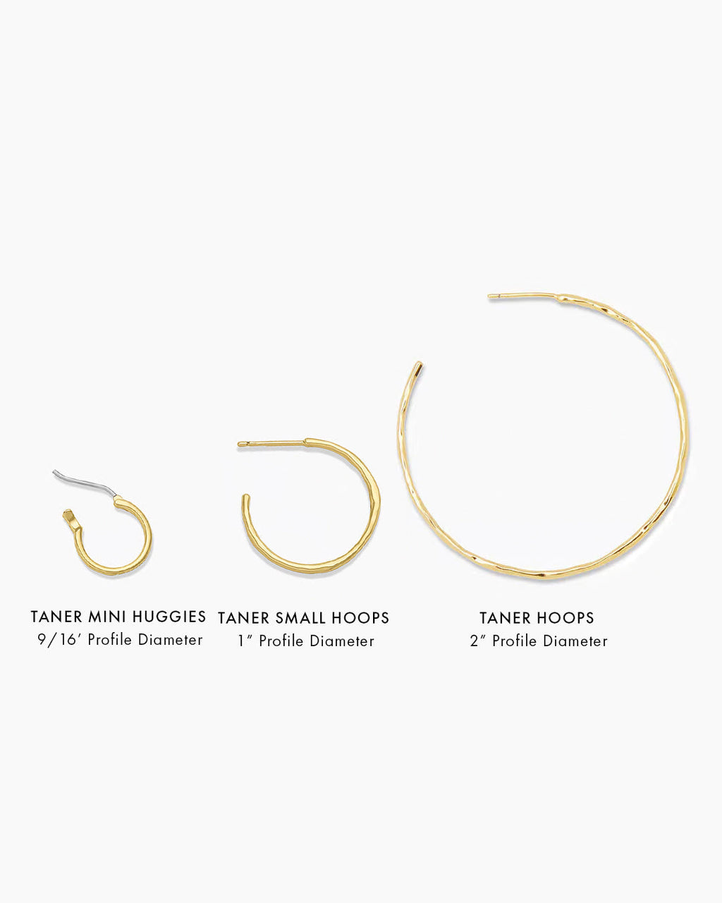 Taner Mini Huggies || option::18K Gold Plated