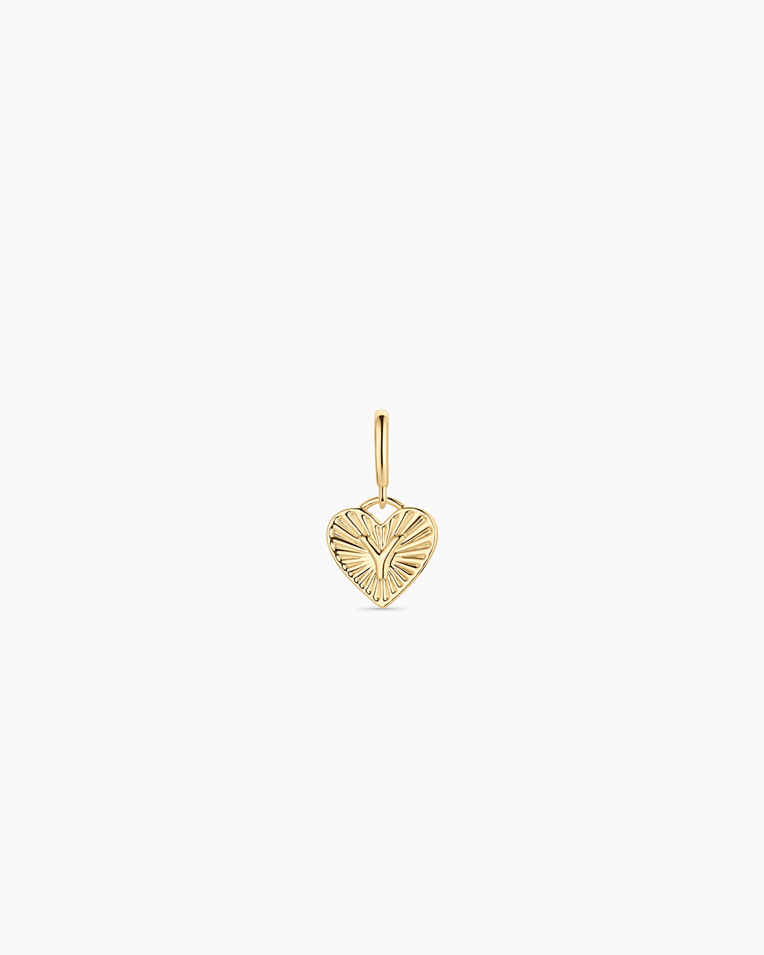 Vintage Heart Alphabet Parker Charm - Y || option::18K Gold Plated, Y