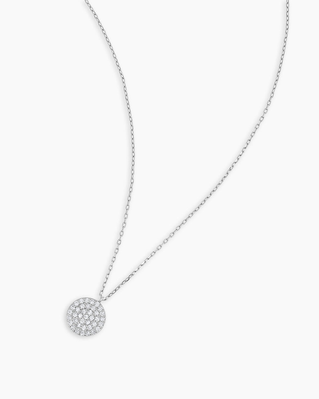 Diamond Pavé NecklaceDiamond Necklace || option::14K Solid White Gold