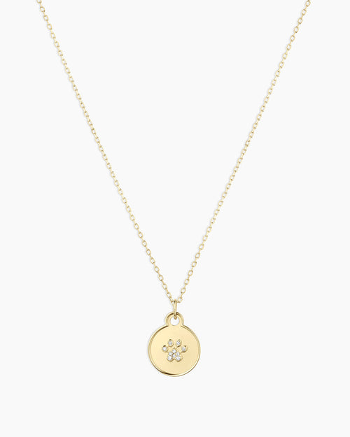 Diamond Paw Necklace || option::14K Solid Gold