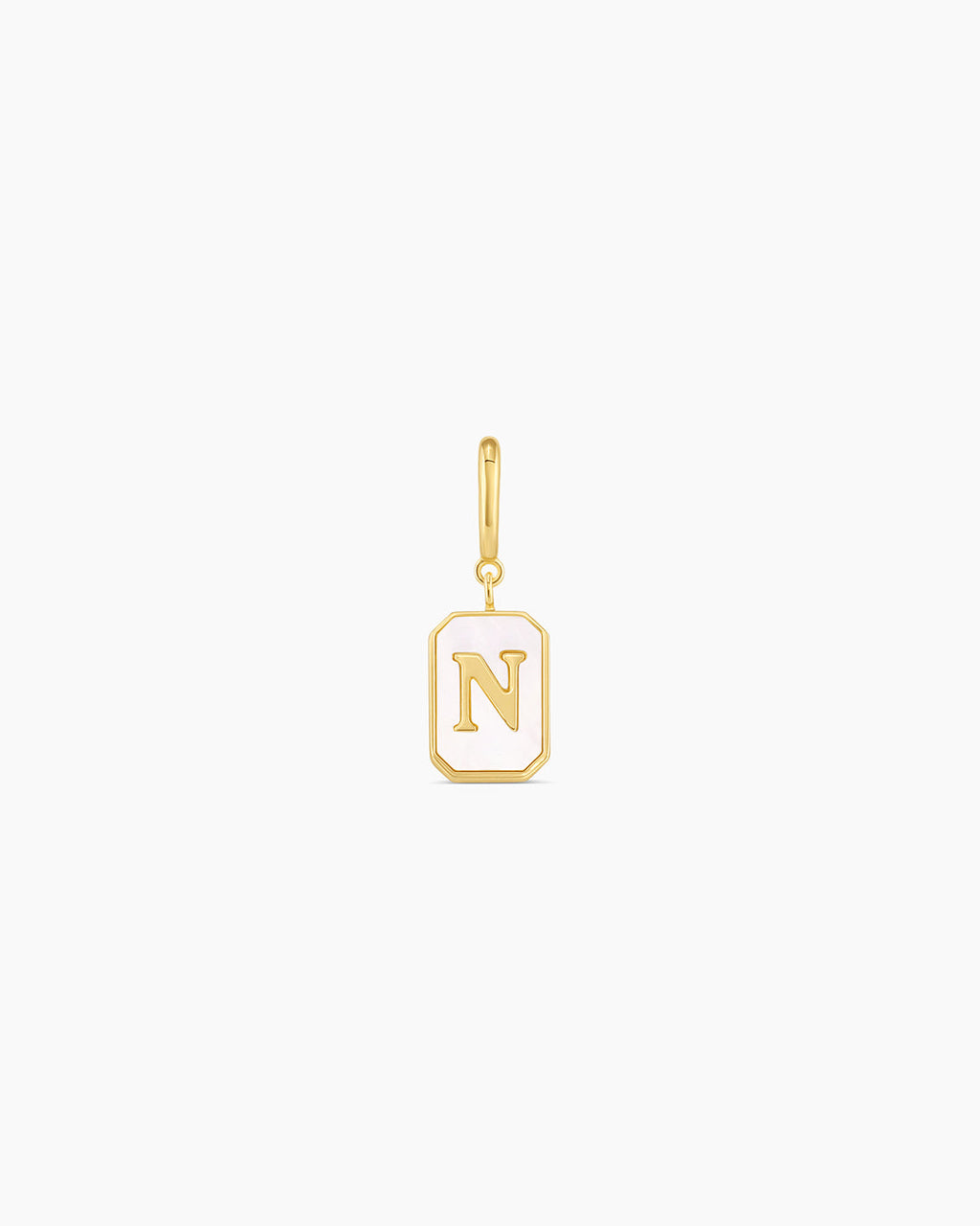 Vintage Alphabet Parker Charm #N || option::18K Gold Plated, N