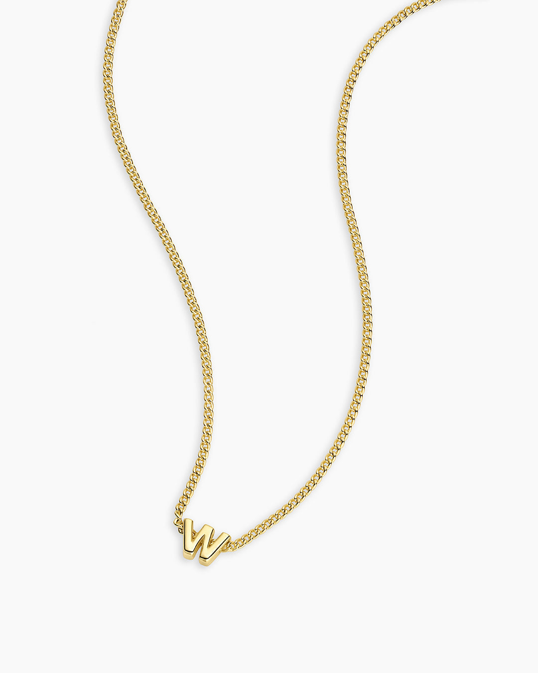 Wilder Mini Alphabet Necklace || option::18K Gold Plated, W