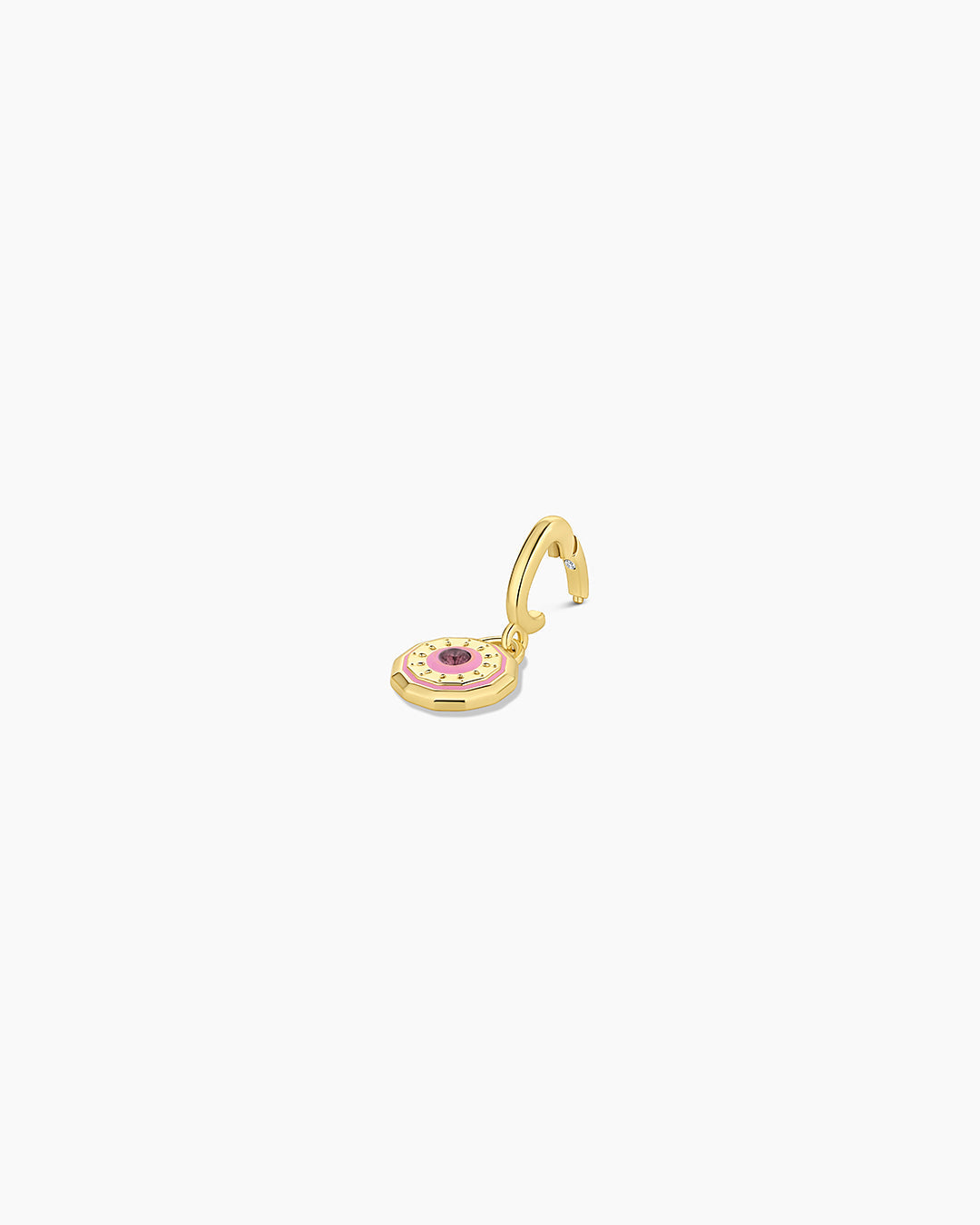 Birthstone Parker Charm || option::18K Gold Plated, Pink Tourmaline - October