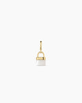 Padlock Parker Charm || option::18K Gold Plated, Mother of Pearl