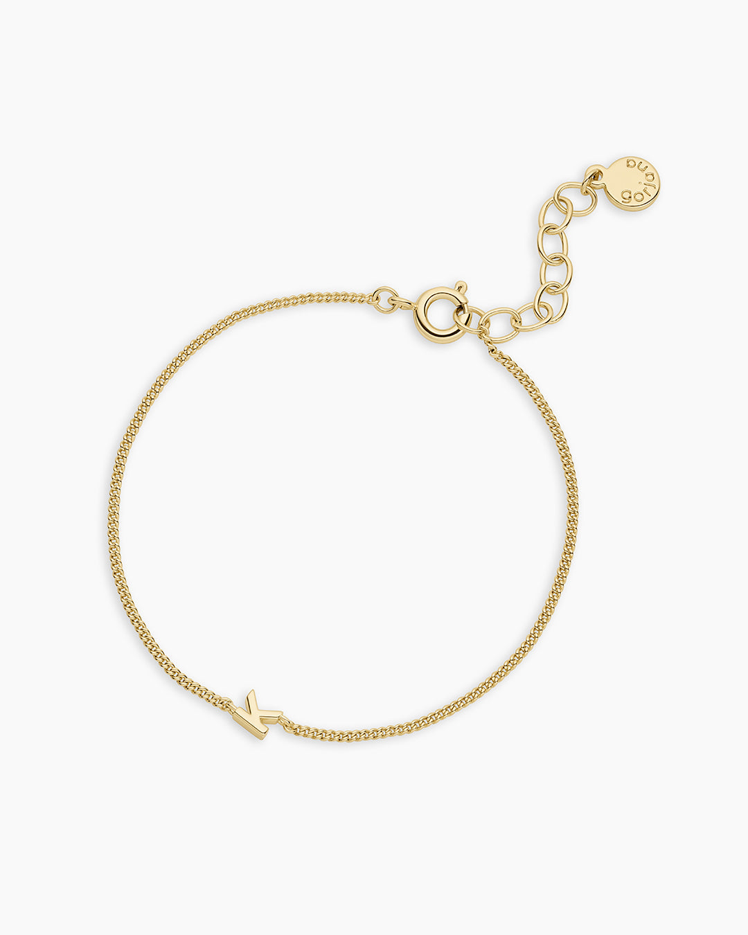 Wilder Mini Alphabet Bracelet || option::18K Gold Plated, K