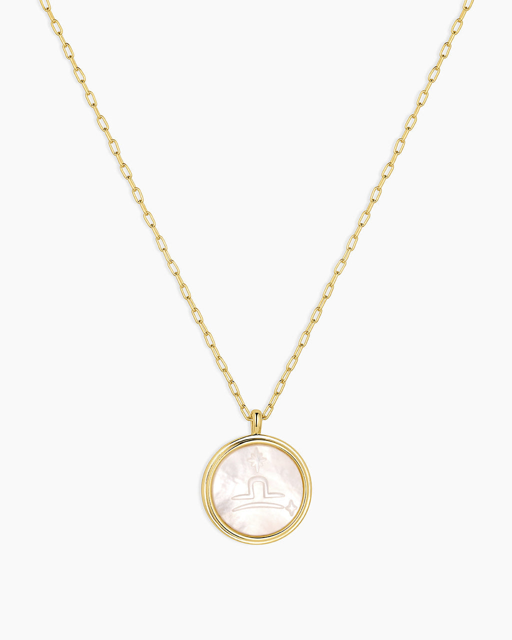 Zodiac Necklace - Scorpio, Astrology Coin Necklace, Scorpio Necklace || option::18K Gold Plated, Libra
