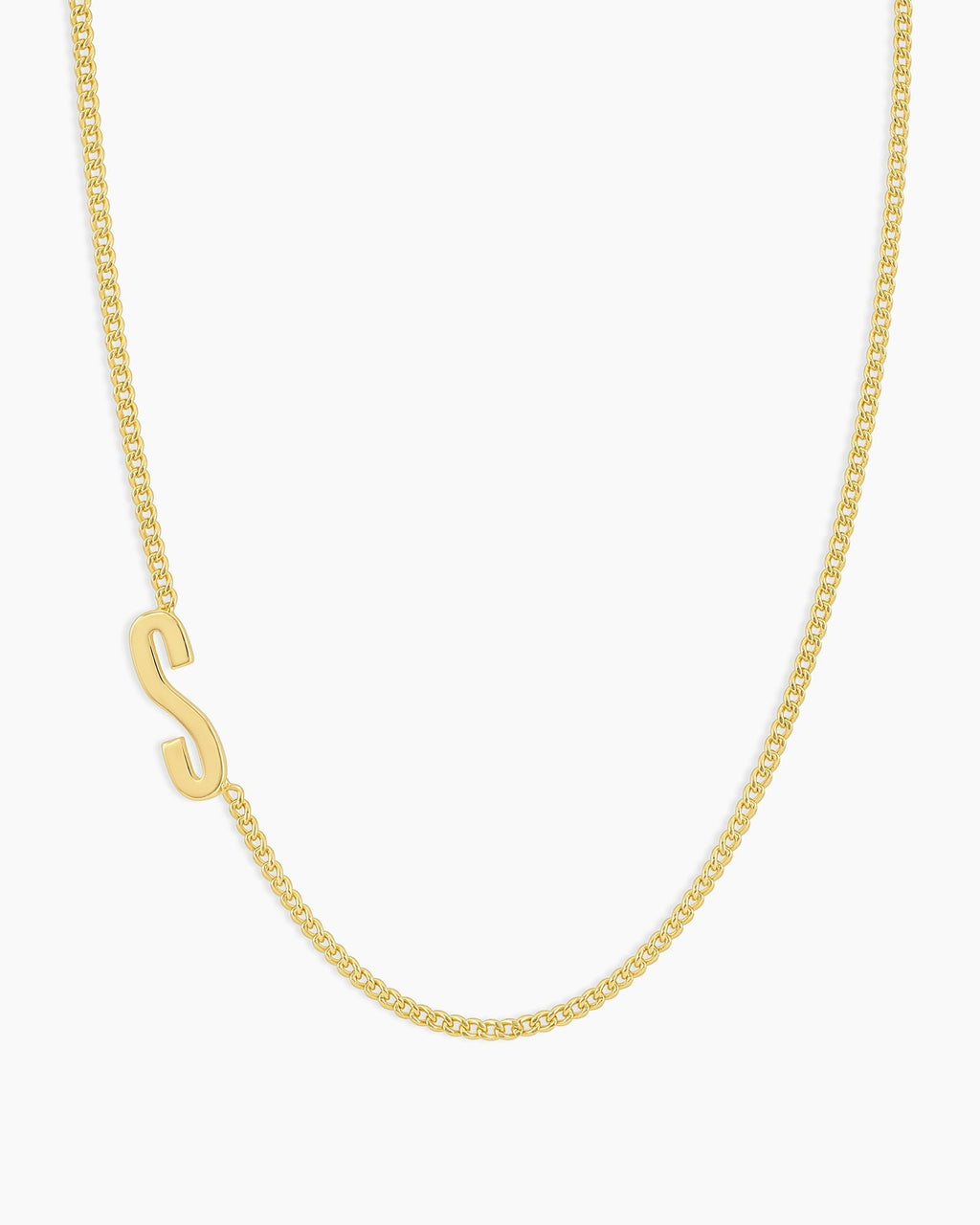 Wilder Alphabet Necklace Alphabet Necklace #S || option::18K Gold Plated, S