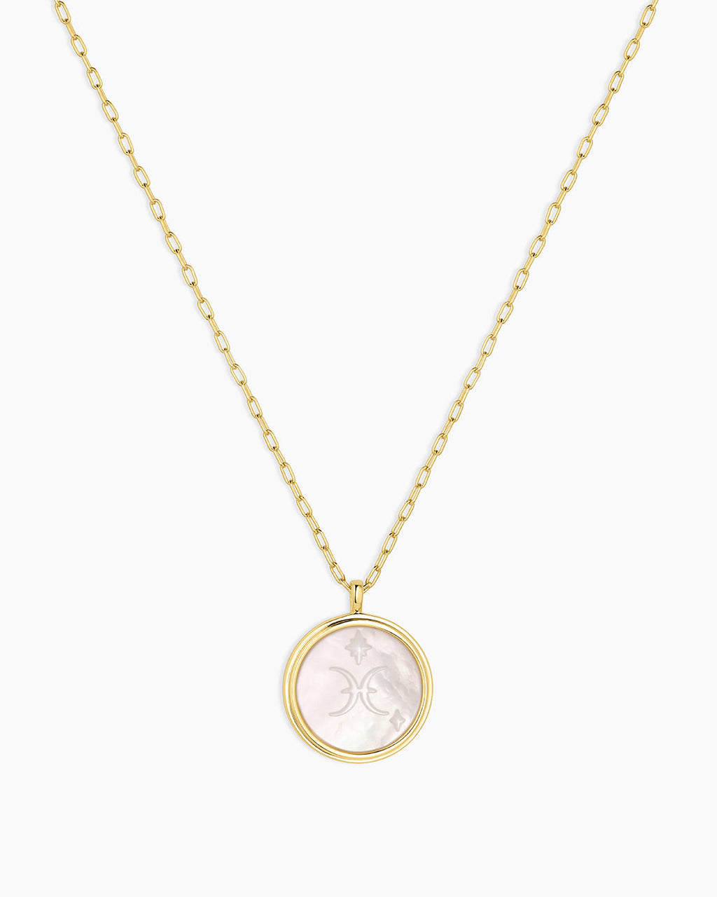 Zodiac Necklace - Aquarius, Astrology Coin Necklace, Aquarius Necklace || option::18K Gold Plated, Pisces