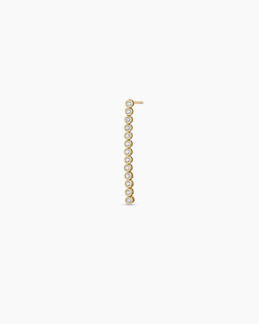 Lab Grown Diamond Classic Tennis Drop Single Earring || option::14K Solid Gold