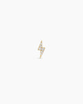 Diamond Lightning StudLightning earring || option::14K Solid Gold