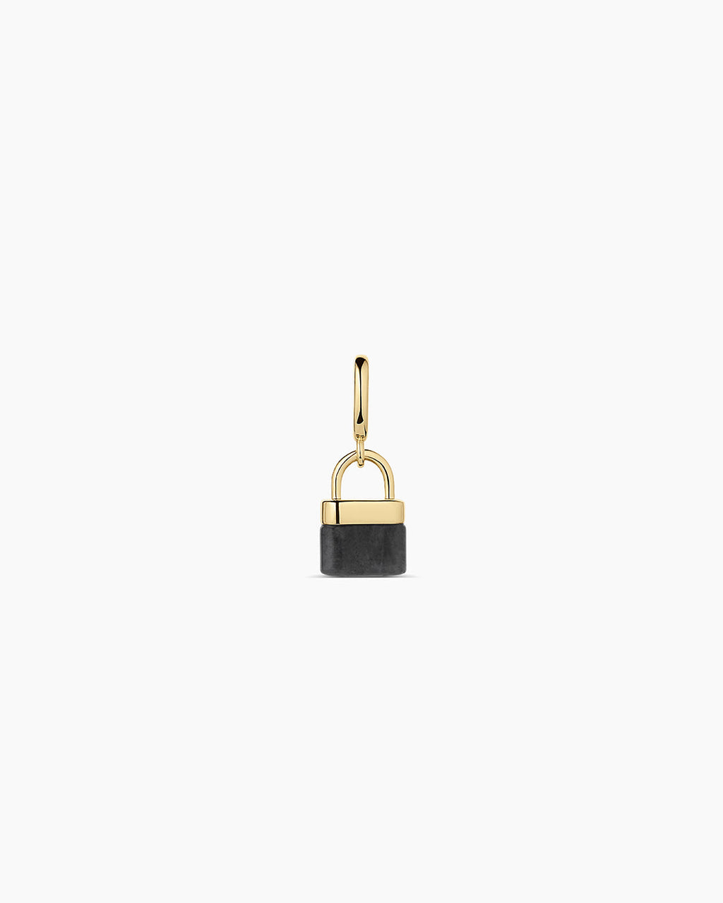 Padlock Parker Charm || option::18K Gold Plated, Labradorite