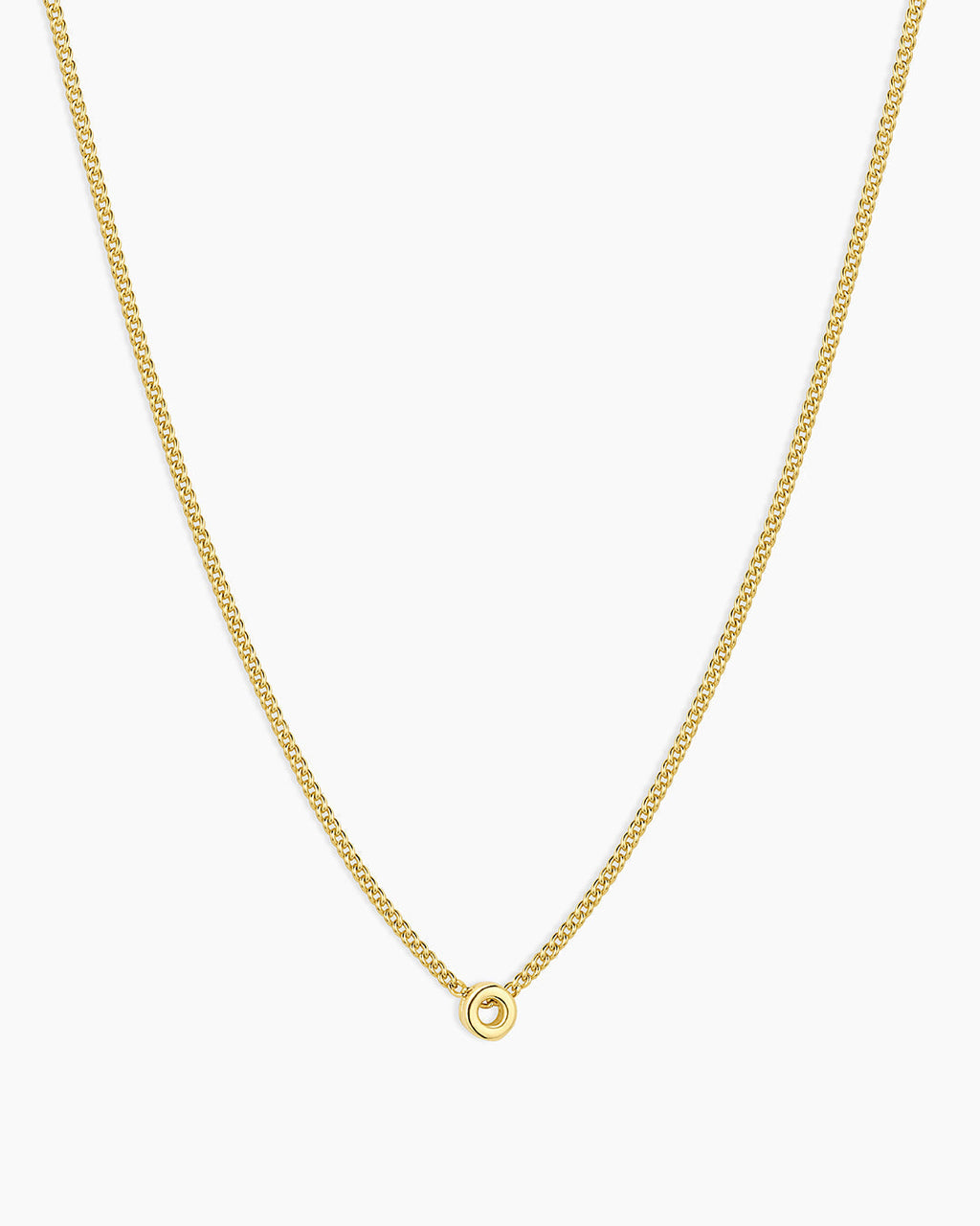 Wilder Mini Alphabet Necklace || option::18K Gold Plated, O