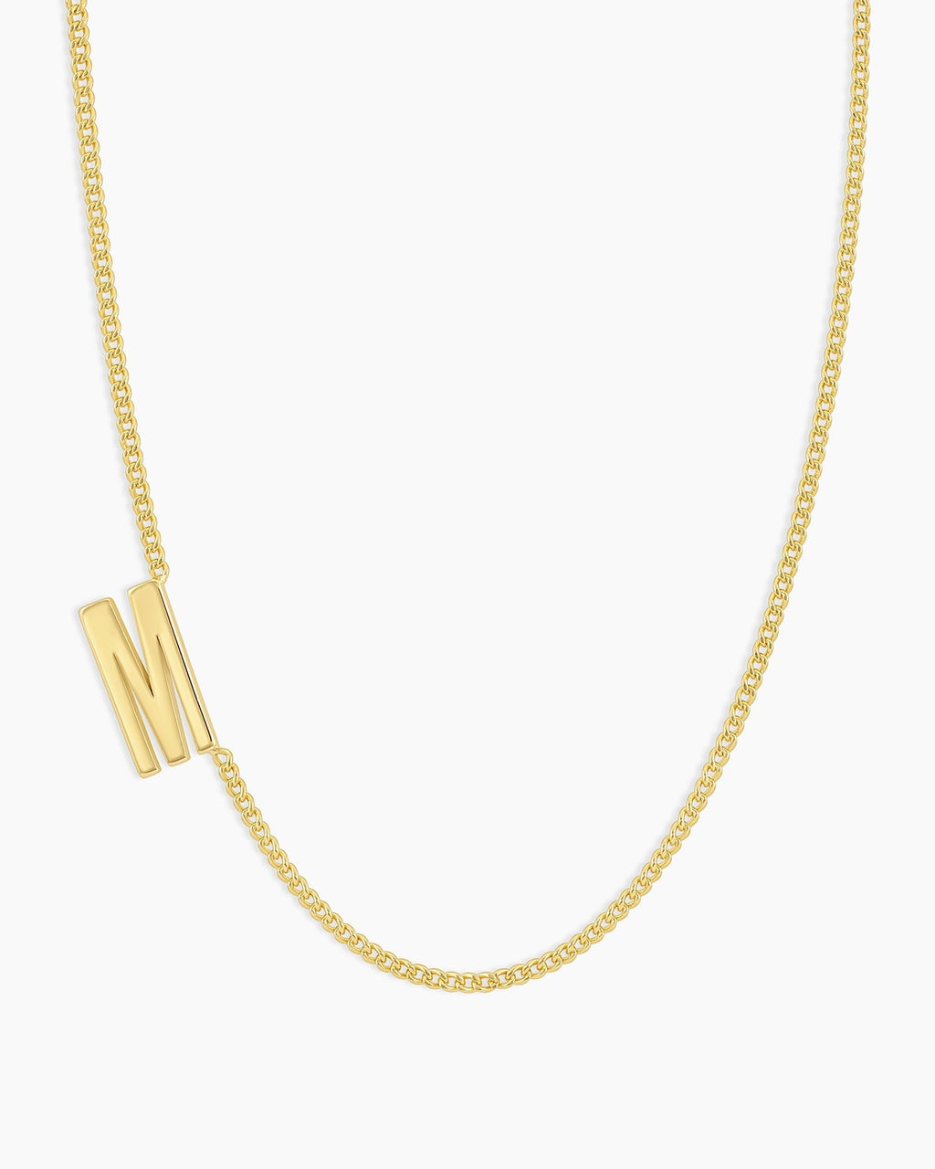 Wilder Alphabet Necklace Alphabet Necklace #M || option::18K Gold Plated, M