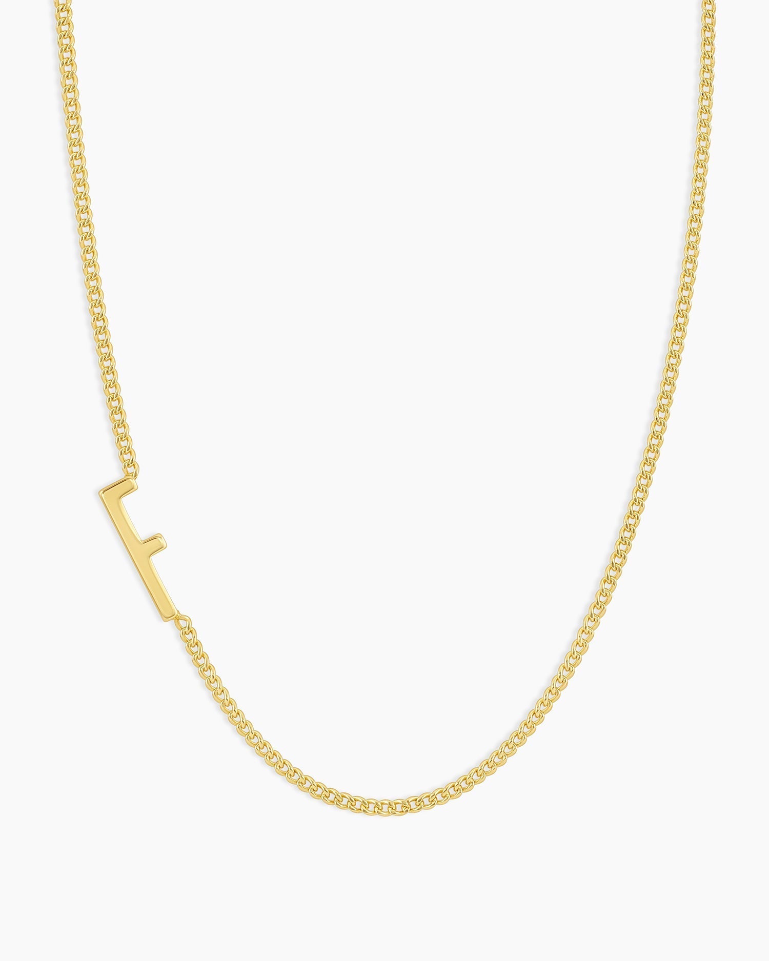 Wilder Alphabet Necklace Alphabet Necklace #F || option::18K Gold Plated, F