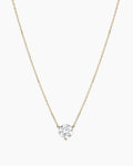 Lab Grown Diamond Solitaire Necklace || option::14K Solid Gold