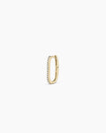 Diamond Parker Link Huggies || option::14K Solid Gold